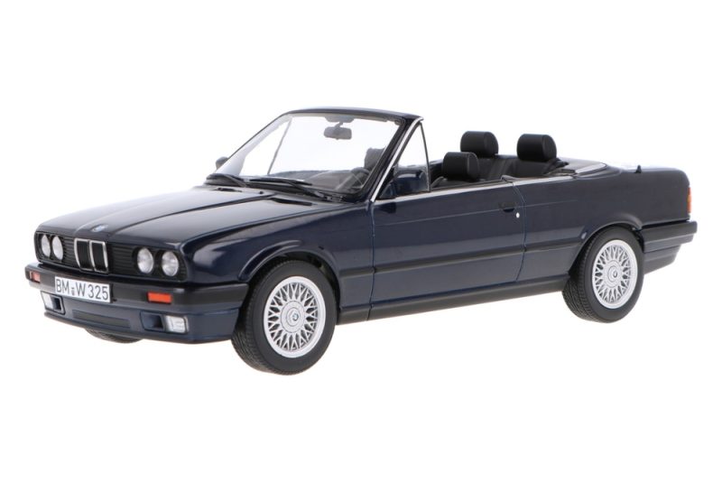 ماکت ماشین BMW 325i (E30) Cabriolet Blue Metallic برند Norev