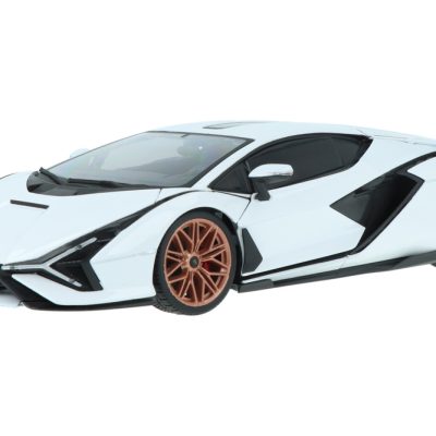 ماکت ماشین Lamborghini Sian FKP 37 Hybrid White برند Bburago