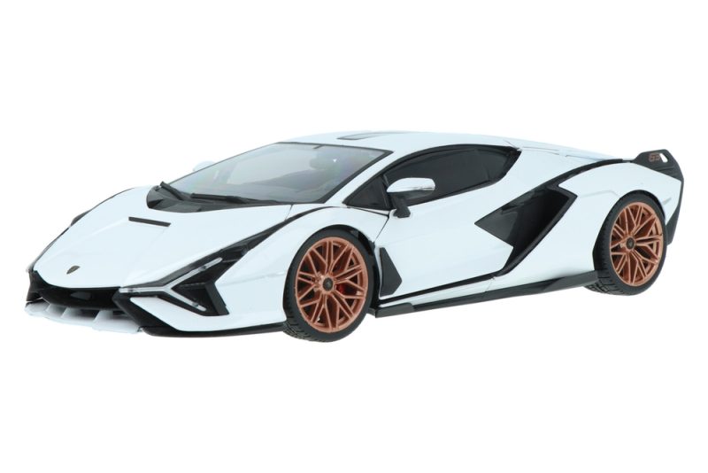 ماکت ماشین Lamborghini Sian FKP 37 Hybrid White برند Bburago