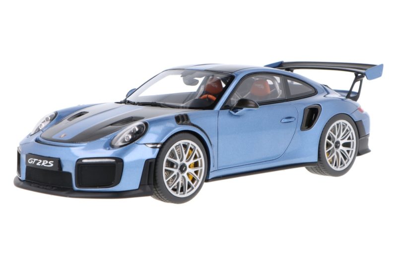 ماکت ماشین Porsche 911 GT2 RS (991 II) Gemini Blue برند GT Spirit