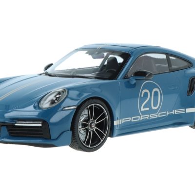 ماکت ماشین Porsche 911 (992) Turbo S Sport Design Package Blue برند Minichamps