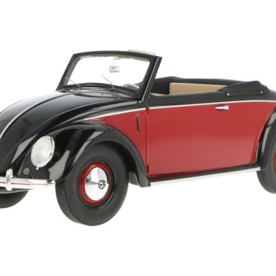 ماکت ماشین Volkswagen Kever Hebmüller Black / Red برند Minichamps