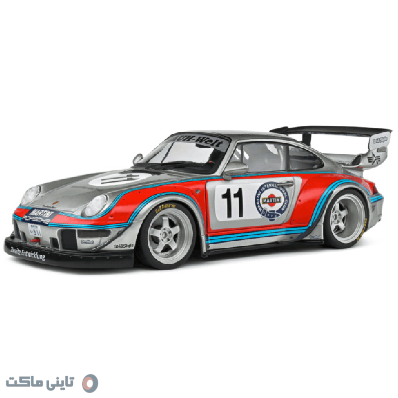 ماکت ماشین 2020 Porsche 993 RWB Bodykit No 11 Martini Racing Livery Coupe برند Solido