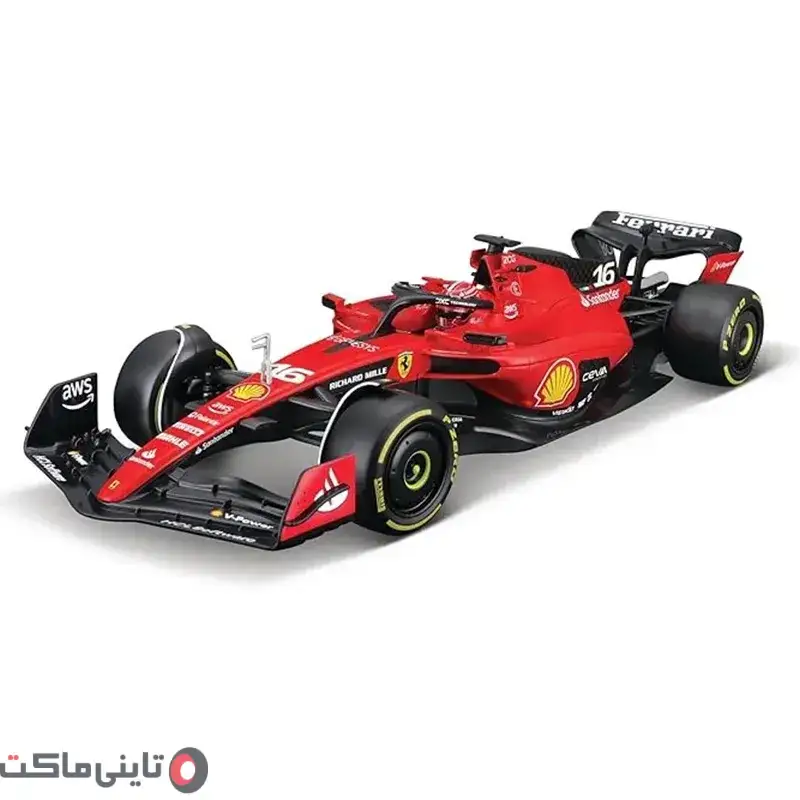 ماکت ماشین فرمول یک Ferrari با فیگور لکرک برند Bburago