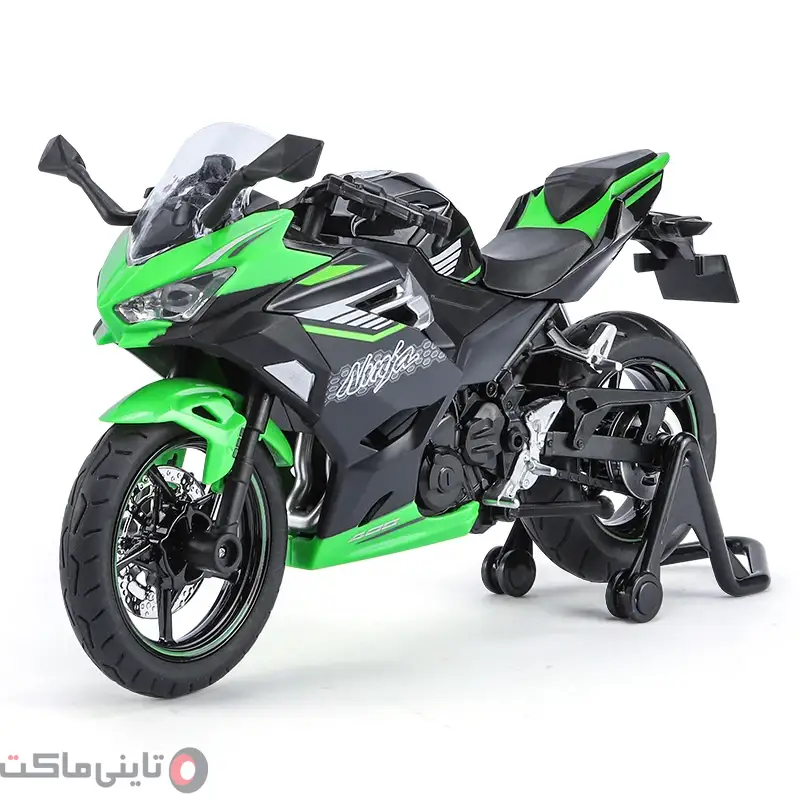 ماکت موتور Kawasaki Ninja ZX400 برند Die-cast سبز