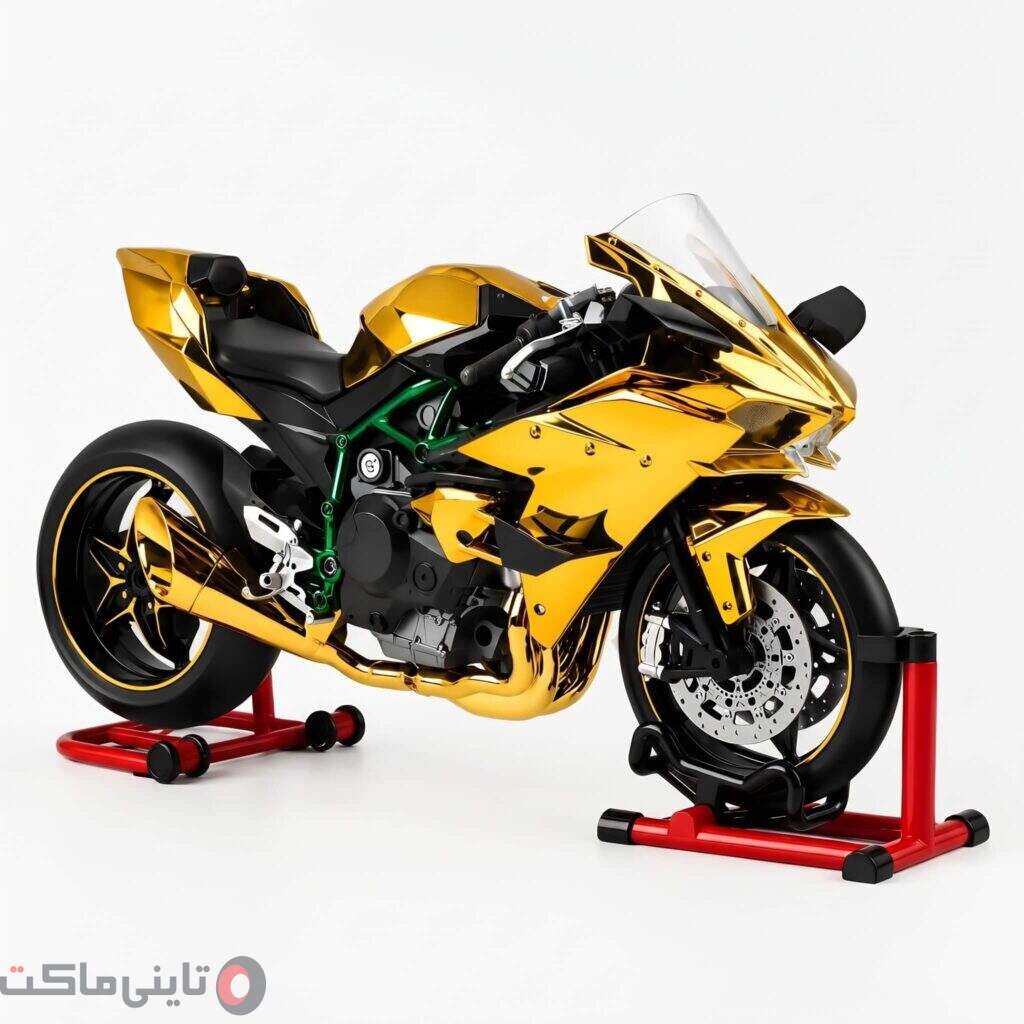 ماکت موتور Kawasaki Ninja H2R مقیاس 1:9 دودزا و استارتی